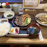 むら重 - 生ラムスタミナ定食、野菜炒め