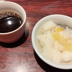 Ranen Hanten - 杏仁豆腐、コーヒー