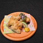 Young chicken tempura with mustard and ponzu sauce