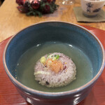 SAKANAYA - 抹茶椀に小さな雑穀米おむすびの出汁茶漬け