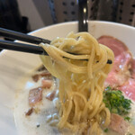 麺～leads～なかの - TORI白湯らーめん（麺）