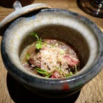 yokoyama - 七谷鴨 ポルチーニ 赤米粥