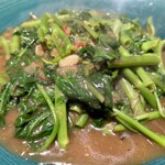 老虎菜 - 空芯菜の炒め(蝦醤)