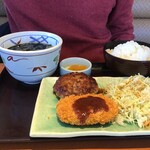 和食さと - 日替わり定食　768円　大盛ご飯　ミニそば