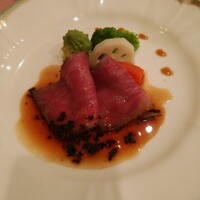 レストラン 門田 - 和牛サーロインのロティ　ペリグーソース