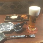 Hakata Odento Jinenjo Yokayokadou - お通しとかけつけ一杯生ビール！