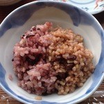 玄米カフェ - 【黒米ごはん：豆ごはん】