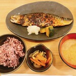 Teshio Gohan Gen - 文化サバの炭火焼定食(雑穀米)_¥1,080