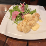 Suiren - エビマヨ　小皿　えび小さい　車海老とか大きいの食べたかった（ ;  ; ）