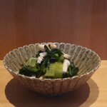 こころや - 小松菜と油揚げと桜エビのお浸し