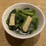 春のお店 - 付出し（小松菜煮びたし）