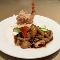 涵梅舫 銀座店 - 海老まよ、海老黒酢ソース