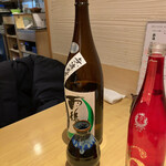 日本酒と肴 あらばしり - 雨後の月無濾過原酒(1089円) 