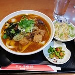 チャ～ボン 多福楼 - 牛肉角煮刀削麺(ランチセット)　¥750 税込