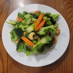 中華料理 帆 - アスパラとブロッコリーの炒め