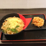 伊予製麺 - かけうどん大　かき揚げ