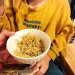 らーめん森や。 - 最終的にご機嫌が良くなってガツガツ食べる我が子