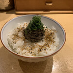 饗 くろ喜 - 煮干し飯（250円）2022.12