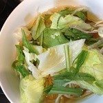 全国珍味・名物　難波酒場 - 定食のそうめん。お野菜たっぷり！