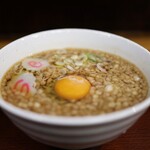 十割蕎麦 嵯峨谷 - たぬきそば(温)＋生卵