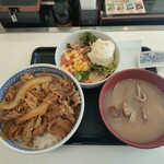 吉野家 - 並＋ポテサラセット＋あさり汁変更=¥797