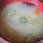 ろばたやき山ろく - だご汁もおいしい！！100円って・・・。