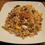 Beef and mustard greens fried rice (COM CHIEN DUA BO)