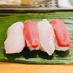 旭寿司 - まぐろ、たい