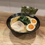 麺屋 蘭 - ほうれん草味玉ラーメン