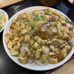 中華四川料理 御縁 - 豆腐のオイスターソース丼(ご飯大盛サービス)