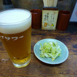 かとりや 溝の口店 - ビールとキャベツ