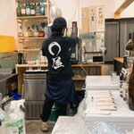 ○屋 - 生ビールをサーブしています