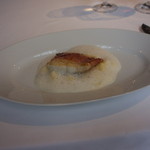 銀座 ハプスブルク・ファイルヒェン - 清流大岩魚のソテー　チロルの生ハムを纏って　カルトフェルと玉ねぎのラグー