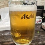 鳥友 倭らく - 生ビール中（アサヒ）700円