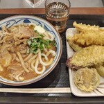 Marugame Seimen - 俺たちのニラバタ豚汁うどん(期間限定)大+揚げ物