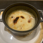 銀座 大石 - 白子とモンドールのグラタン