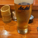 なべさか - 生ビール(アサヒスーパードライ)(605円)