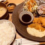 彩肉旬菜 安堵 - 週替わりランチ＝700円
            (アジフライ御膳)