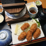 釜炊きごはん 銀くま - 牡蠣フライご膳1430円