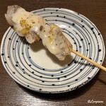 En - 鱸と茸のクリーム煮の創作串