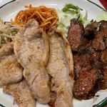 レストラン アライ - 豚生姜焼きとサガリステーキ¥1500