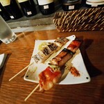 Maru 2F - 太刀魚の串焼き　金目鯛と九条葱の串焼き　太刀魚の串焼き