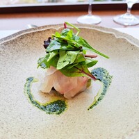 イリエスケープ - 長崎よりキハタのマリネ　こたわりお野菜の煮凝り