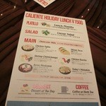 el caliente modern mexicano - メニューでございます