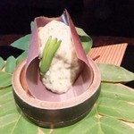 燈々庵 - 竹の子新緑和え　金針葉