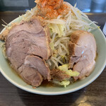 かじろうramen7 - ラーメン小、野菜増し、にんにくまし、脂マシマシ