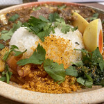 スパイスカレー あかつ亭 - ◎白菜入りポークキーマ¥990の1種盛り一択！
      ◎砂肝マサラ¥220
      ◎卵のピクルス¥110
      総計¥1.320
