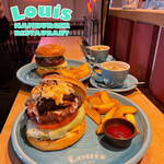 Louis Hamburger Restaurant - 『Eggplant Gratin Cheese Burger¥1,870』 『Gorgonzola Honey Cheese Burger¥1,980』 『Soup Set¥275』