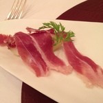 RISTORANTE REGA - 24か月熟成パルマ産生ハム。これも美味。