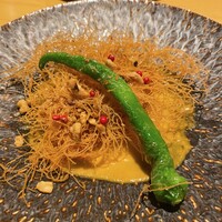 別邸 壽 - 鮮魚のカダイフ揚げ　特製野菜ソース仕立て